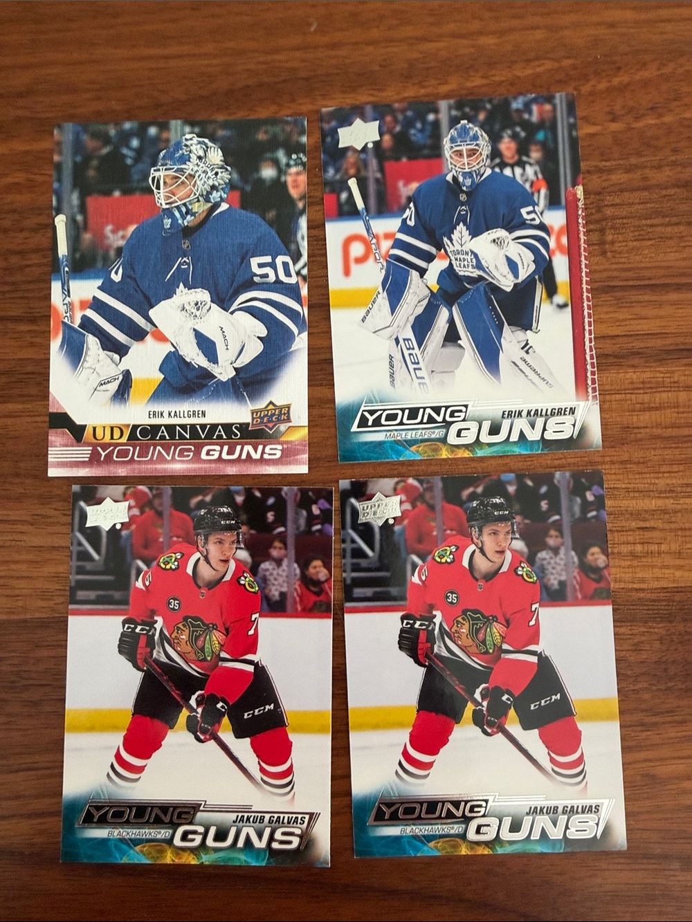 NHL Young Guns Cards - Upper Deck - great condition